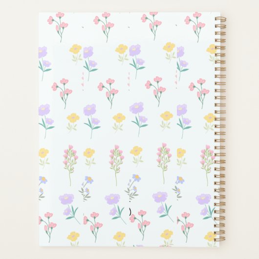 Mooie Floral Planner (Achterkant)