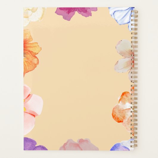 Mooie Floral Planner (Achterkant)
