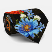 Mooie Floral Poppy Stropdas (Opgerold)