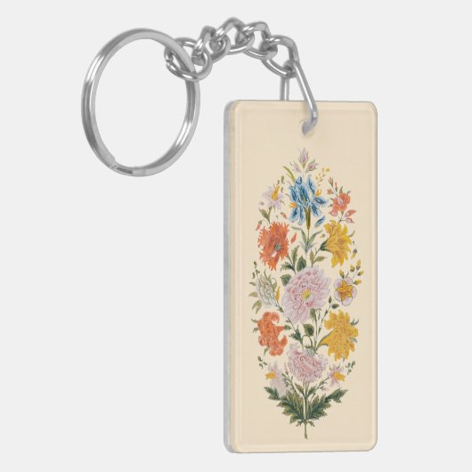 Mooie Floral Quote Sleutelhanger (Voorkant Links)