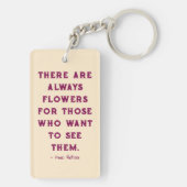 Mooie Floral Quote Sleutelhanger (achterkant)