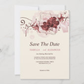 Mooie Floral-regeling bespaart de datum Save The Date (Voorkant)