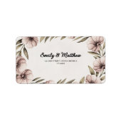 Mooie Floral Return-adreslabels Etiket (Voorkant)