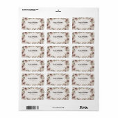 Mooie Floral Return-adreslabels Etiket (Full Sheet)