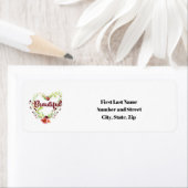 Mooie Floral Return-adreslabels Etiket (Insitu)