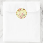 Mooie  Floral Ronde Sticker (Tas)