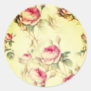 Mooie Floral Ronde Sticker