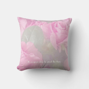 Mooie Floral Rozen BirthdayThrow Pillow Kussen