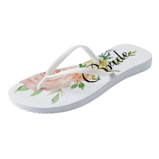 Mooie Floral Rozen Bride Teenslippers (Schuin)