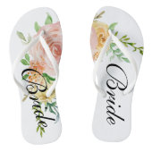 Mooie Floral Rozen Bride Teenslippers (Voetbed)
