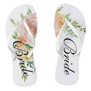 Mooie Floral Rozen Bride Teenslippers