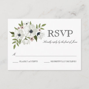 Mooie Floral RSVP-kaart RSVP Kaartje