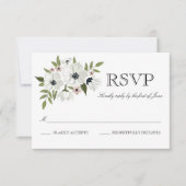 Mooie Floral RSVP-kaart RSVP Kaartje (Voorkant)