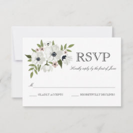 Mooie Floral RSVP-kaart RSVP Kaartje