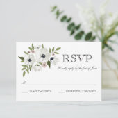 Mooie Floral RSVP-kaart RSVP Kaartje (Staand voorkant)