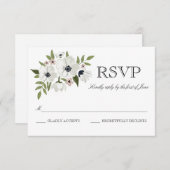 Mooie Floral RSVP-kaart RSVP Kaartje (Voorkant / Achterkant)