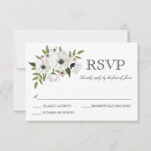 Mooie Floral RSVP-kaart RSVP Kaartje