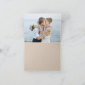 Mooie Floral Rustic Kraft Wedding Dank je wel Bedankkaart (Binnen)