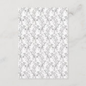 Mooie Floral Sketched Wreath Wedding Reception Informatiekaartje (Achterkant)