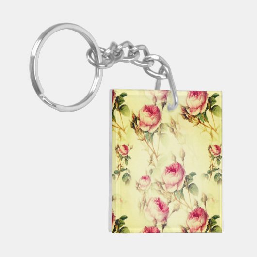 Mooie  Floral Sleutelhanger (Voorkant Links)