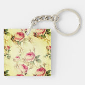 Mooie  Floral Sleutelhanger (Achterkant)
