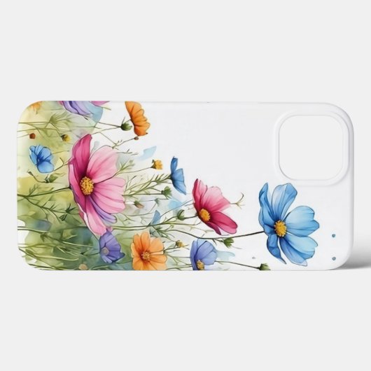 Mooie Floral Spring Waterverf Bloemenkunst Case-Mate iPhone Case (Achterkant (horizontaal))