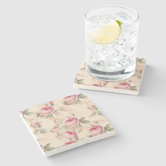 Mooie  Floral Stenen Onderzetter (Zijkant)