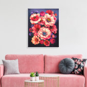 Mooie Floral Stretched Canvas (Insitu (Woonkamer))