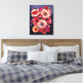 Mooie Floral Stretched Canvas (Insitu (Slaapkamer))