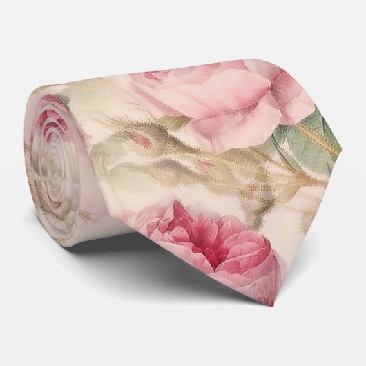 Mooie  Floral Stropdas (Opgerold)