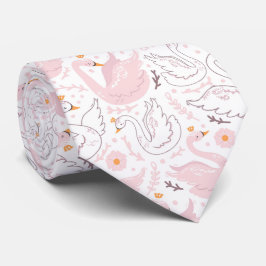 Mooie Floral Swan Stropdas