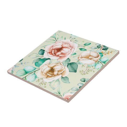 Mooie Floral  Tegeltje (Zijkant)