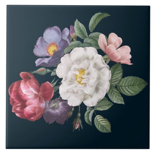 Mooie Floral  Tegeltje (Voorkant)