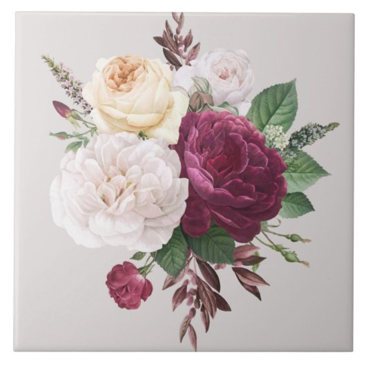 Mooie Floral  Tegeltje (Voorkant)