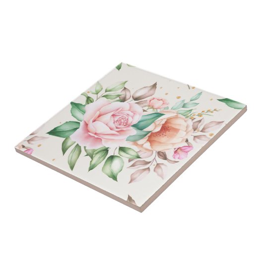 Mooie Floral Tegeltje (Zijkant)