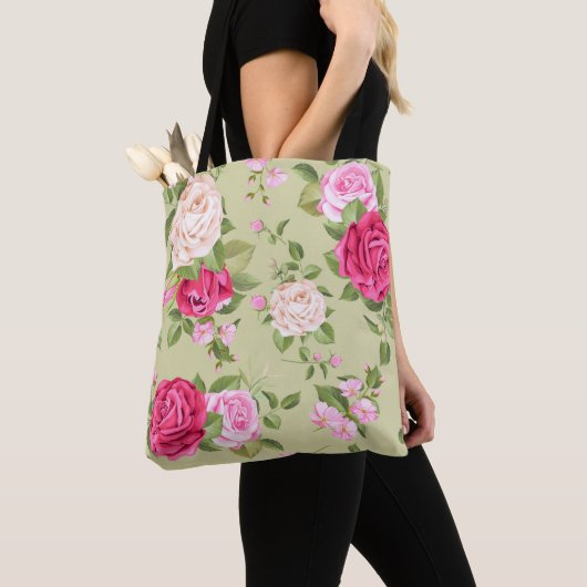 Mooie Floral Tote Bag (Dichtbij)