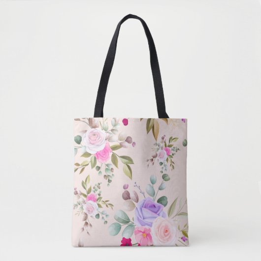 Mooie Floral Tote Bag (Voorkant)