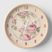 Mooie  Floral Twelve Numerus Clock (Voorkant)