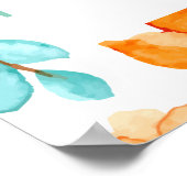 Mooie Floral-Waterverf De Serenity Prayer Poster (Hoek)