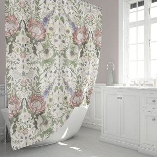 Mooie Floral-Waterverf Douchegordijn