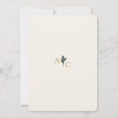 Mooie Floral Waterverf Ivoor Bruiloft Kaart (Achterkant)