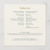 Mooie Floral Waterverf Ivoor Bruiloft Programmakaart (Achterkant)