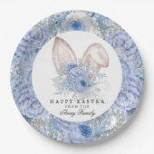 Mooie Floral Waterverf Pasen Papieren Bordje (Voorkant)