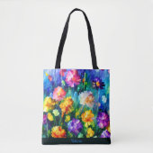 Mooie Floral Waterverf persoonlijke Canvas tas (Voorkant)