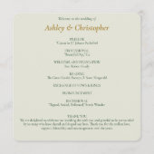 Mooie Floral Waterverf Sage Bruiloft Programmakaart (Voorkant)