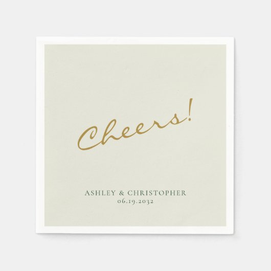 Mooie Floral Waterverf Sage Bruiloft Servet (Voorkant)