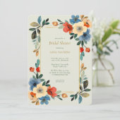 Mooie Floral Waterverf Sage Vrijgezellenfeest Kaart (Staand voorkant)