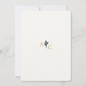 Mooie Floral Waterverf Wedding Kaart (Achterkant)