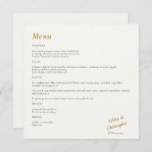 Mooie Floral Waterverf Wedding Menu (Voorkant / Achterkant)