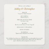 Mooie Floral Waterverf Wedding Programmakaart (Voorkant)